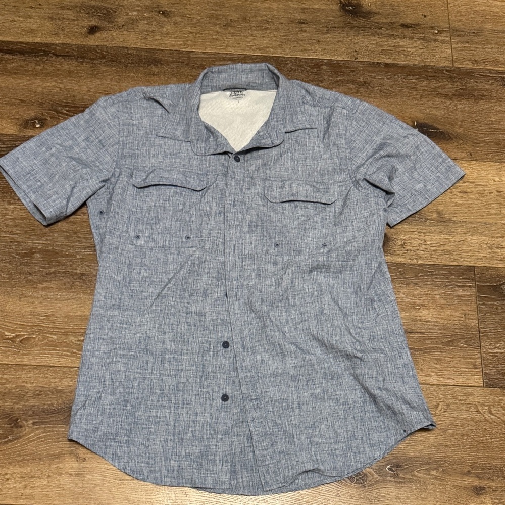 Izod saltwater button down blue large